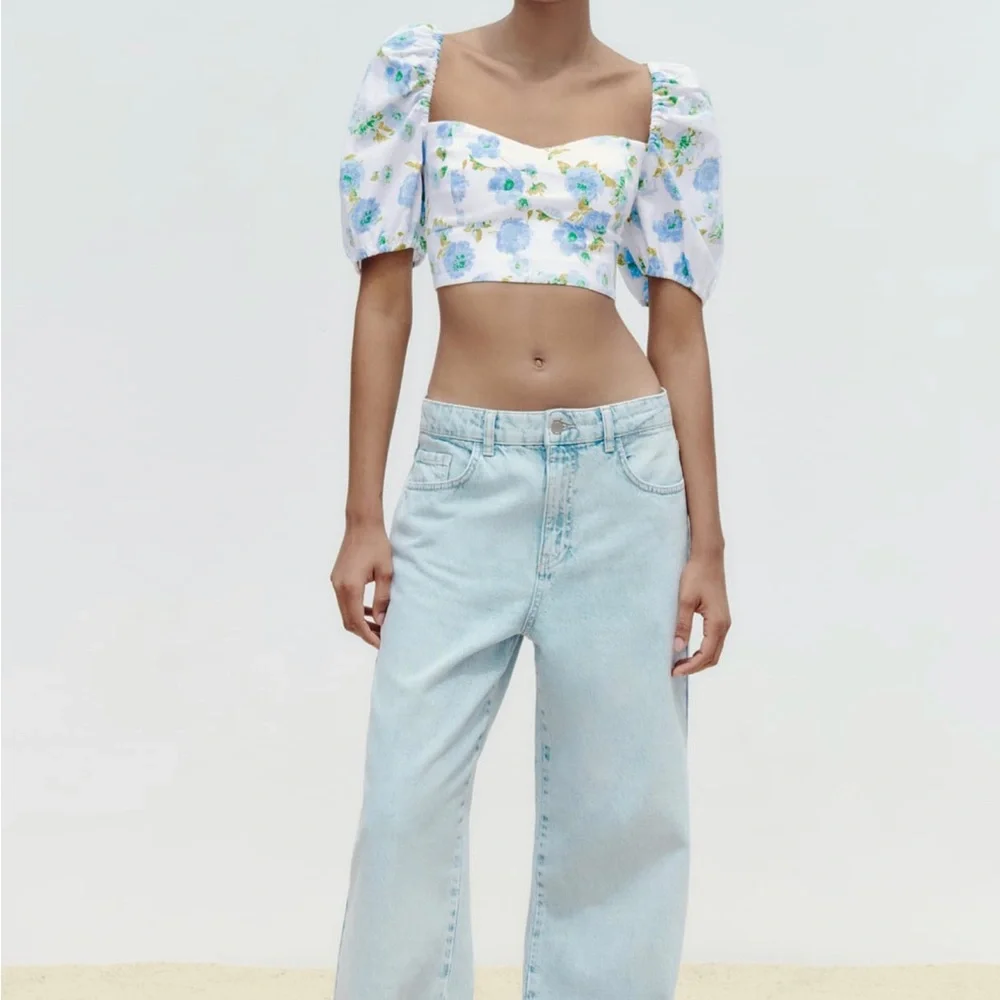 ZARA Floral Print Crop Top